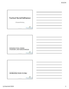 240913 Tactical Social Influence Humintell Master The Art Of